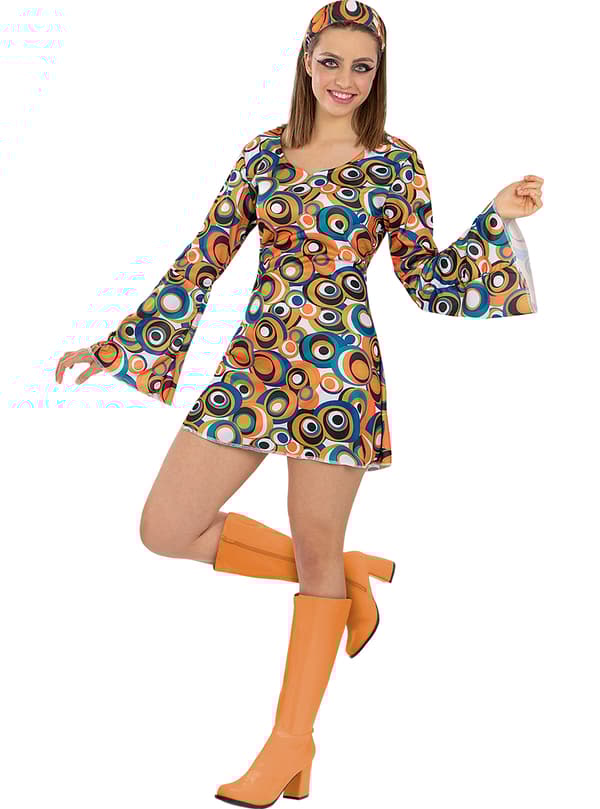 FUNIDELIA 70er casual look kostume til kvinder - Pink