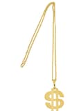 Miniatyrbild 2 av 3: FUNIDELIA Halsband dollar för dam och herr - Storlek: 0 - Guld