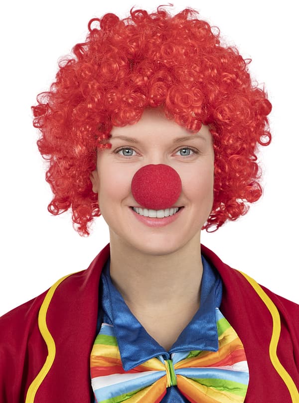 FUNIDELIA Clownnäsa röd för dam och herr - Storlek: 0 - Svart