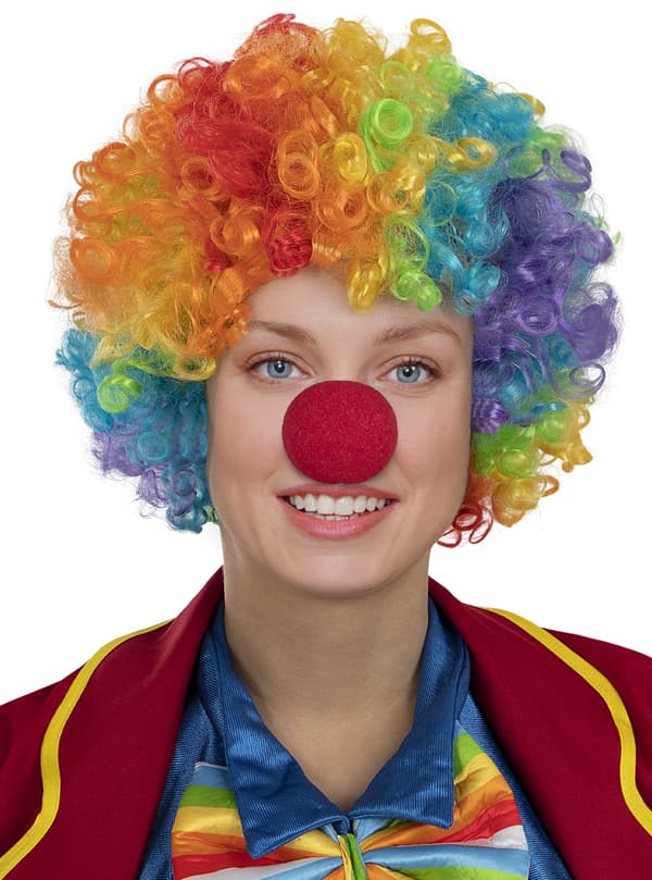 FUNIDELIA Clownnäsa röd för dam och herr - Storlek: 0 - Svart