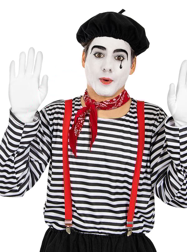 FUNIDELIA Mime kostume til mænd - Sort