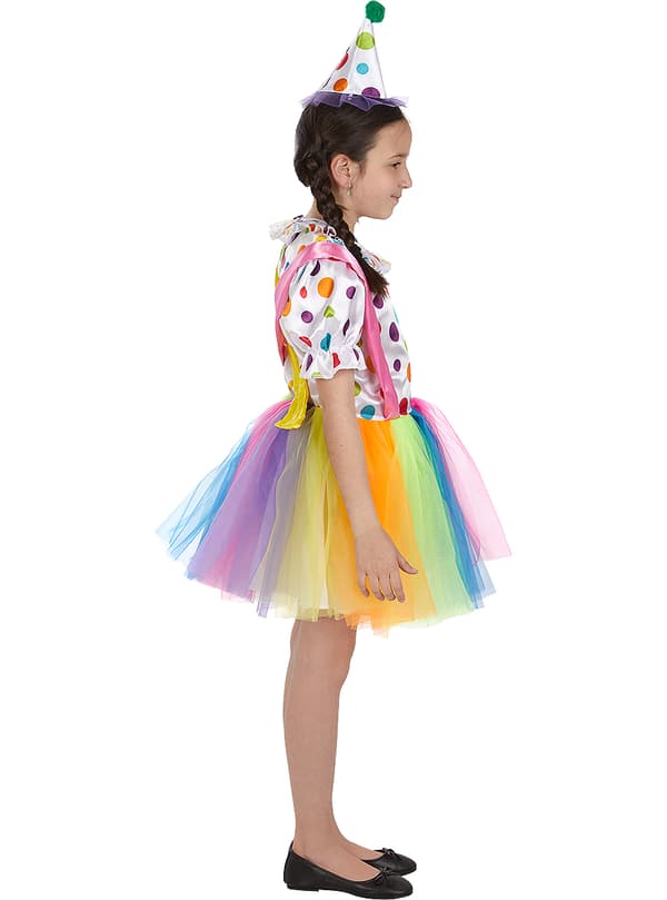 FUNIDELIA Maskeraddräkt clown för flicka - Röd