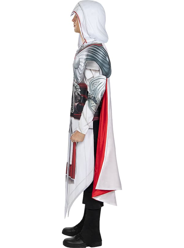 FUNIDELIA Ezio Auditore Assassins Creed Maskeraddräkt för herr - Grå / Silver