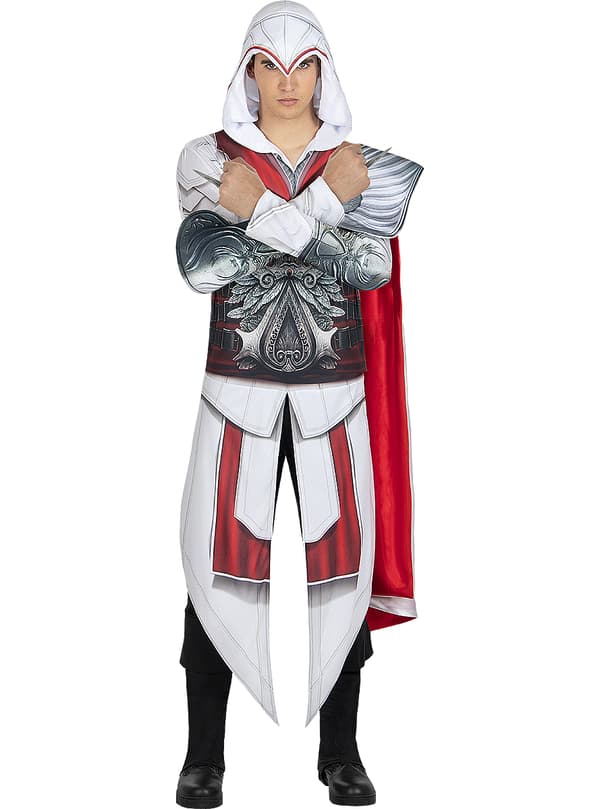 FUNIDELIA Ezio Auditore Assassins Creed Maskeraddräkt för herr - Grå / Silver