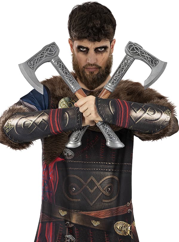 FUNIDELIA Maskeraddräkt Eivor Assassins Creed Valhalla för herr - Grå / Silver