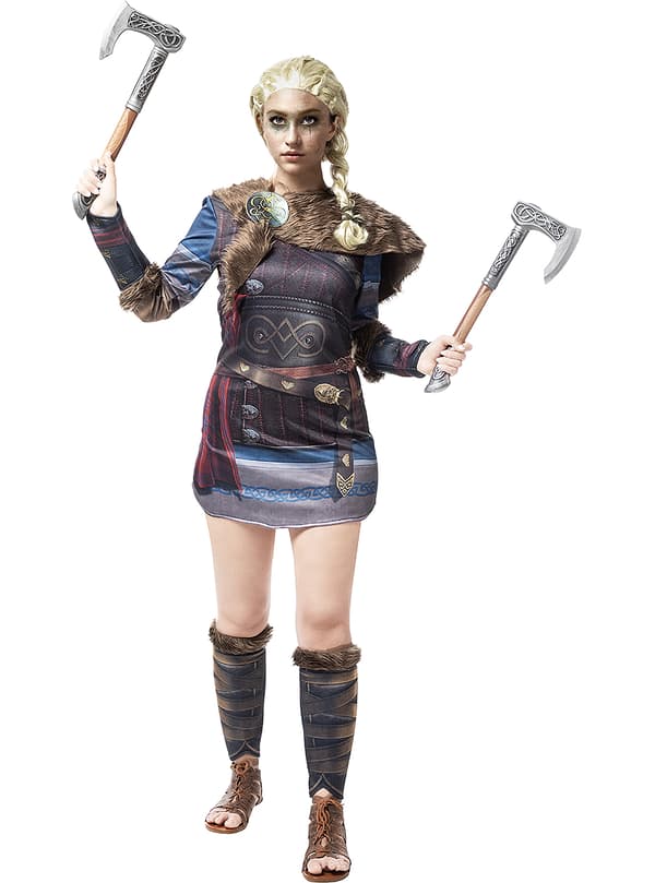 FUNIDELIA Maskeraddräkt Assassin s Creed Valhalla för dam - Brun