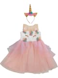 Miniatyrbild 6 av 8: FUNIDELIA Enhörning Prinsessa Maskeraddräkt för flicka - Rosa