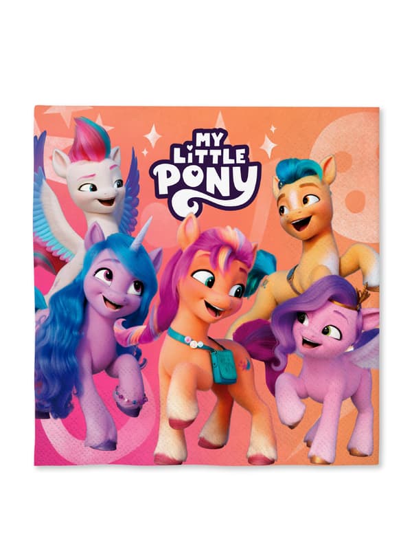 FUNIDELIA 16 servietter - My Little Pony 33 x 33 cm til piger - Størrelse: 0
