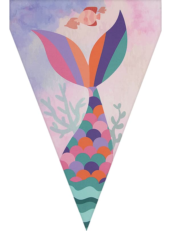 FUNIDELIA 1 Havfrue Banner - Beautiful Mermaid til piger - Størrelse: 0 - Lilla