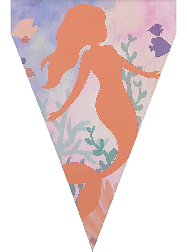 FUNIDELIA 1 Havfrue Banner - Beautiful Mermaid til piger - Størrelse: 0 - Lilla