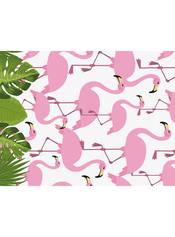 FUNIDELIA 1 duk med flamingos - Tropical flamingos för flicka - Storlek: 0
