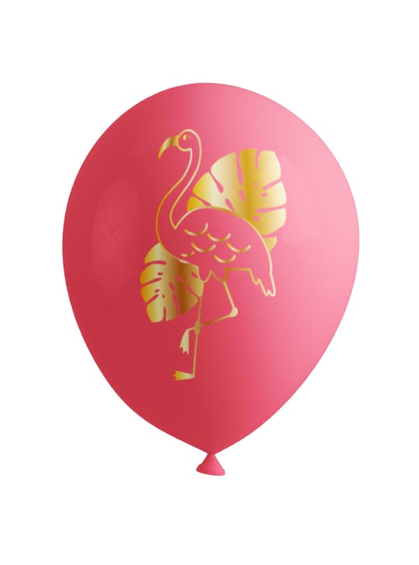 FUNIDELIA 8 ballonger med flamingos - Tropical flamingos för flicka - Storlek: 0