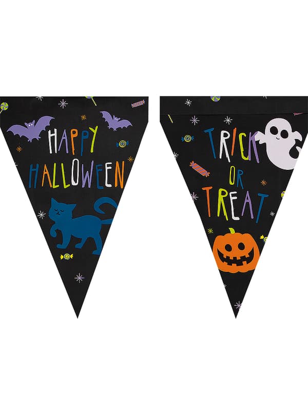 FUNIDELIA 1 Halloween Græskar Banner - Happy Halloween til kvinder og mænd - 0