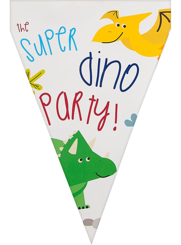FUNIDELIA 1 Dinosaur Banner - Dinosaurs Party til drenge - Størrelse: 0 - Grøn