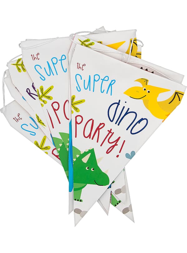 FUNIDELIA 1 Dinosaur Banner - Dinosaurs Party til drenge - Størrelse: 0 - Grøn