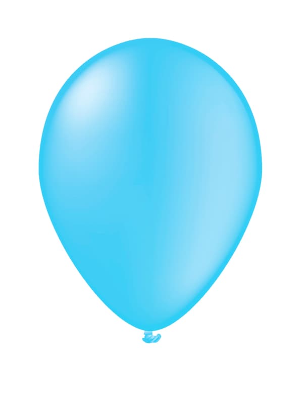 FUNIDELIA 10 lyseblå balloner - Plain Colours til kvinder og mænd - Størrelse: 0