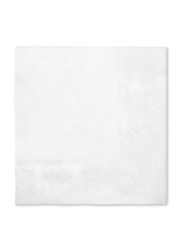 FUNIDELIA 16 hvide servietter 33x33cm - Plain Colours til kvinder og mænd - 0
