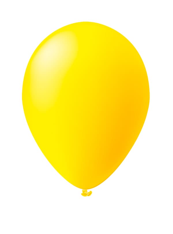 FUNIDELIA 10 gule balloner - Plain Colours til kvinder og mænd - Størrelse: 0