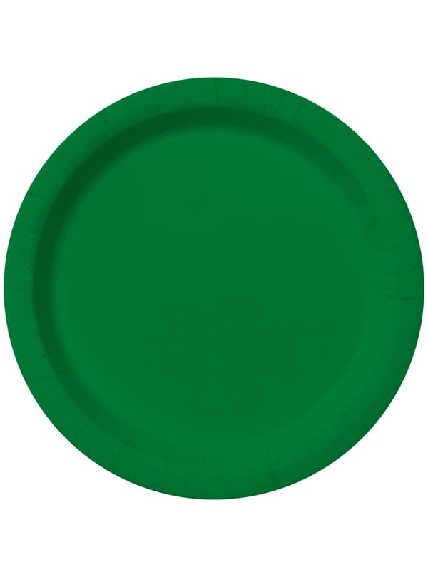FUNIDELIA 8 Grønne Tallerkner 23cm - Standard farger til dame og mann - 0