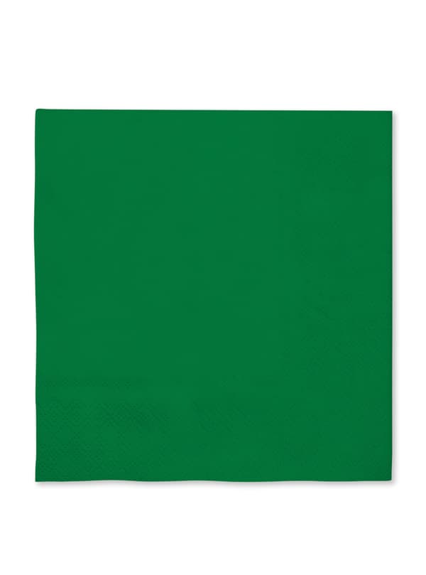 FUNIDELIA 16 grønne servietter 33x33cm - Plain Colours til kvinder og mænd - 0