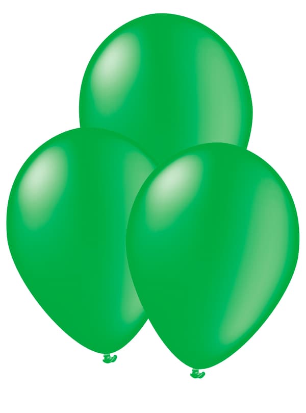 FUNIDELIA 10 ballonger gröna - Slätstrukna färger för dam och herr - Storlek: 0