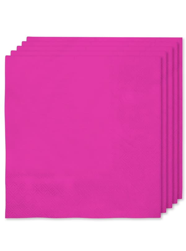 FUNIDELIA 16 Fuchsia servietter 33x33cm - Plain Colours til kvinder og mænd - 0