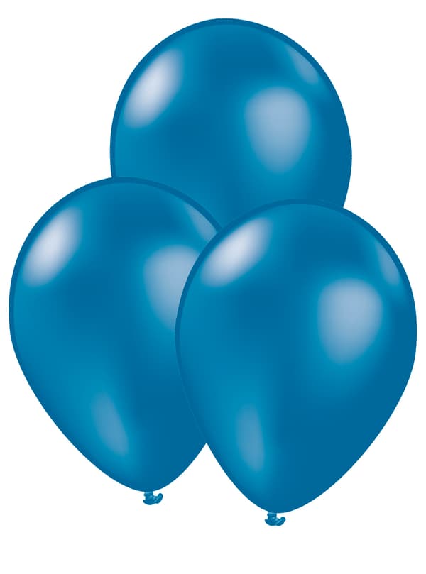 FUNIDELIA 10 marineblå balloner - Plain Colours til kvinder og mænd - 0