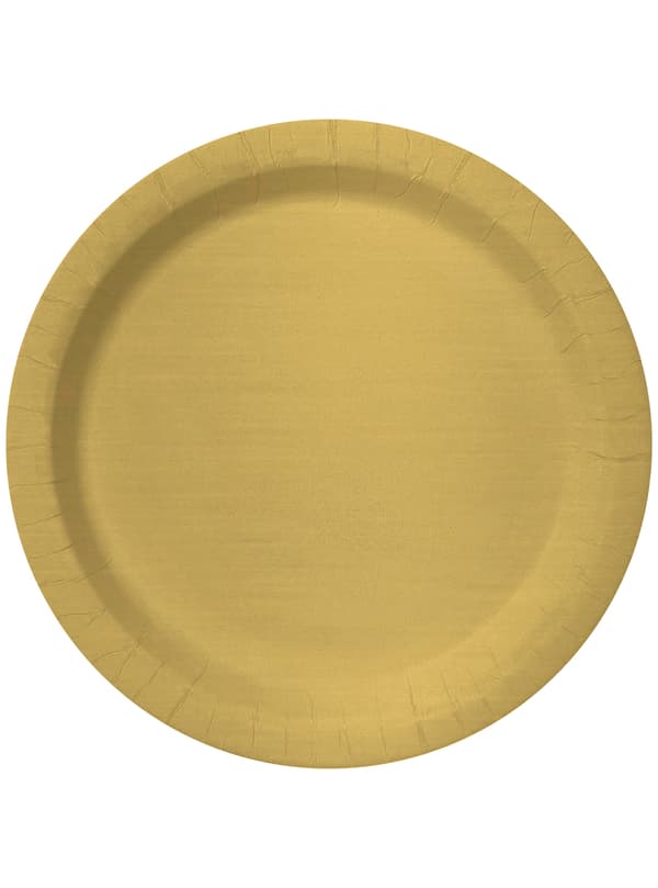 FUNIDELIA 8 guld tallerkner 23 cm - Plain Colours til kvinder og mænd - 0