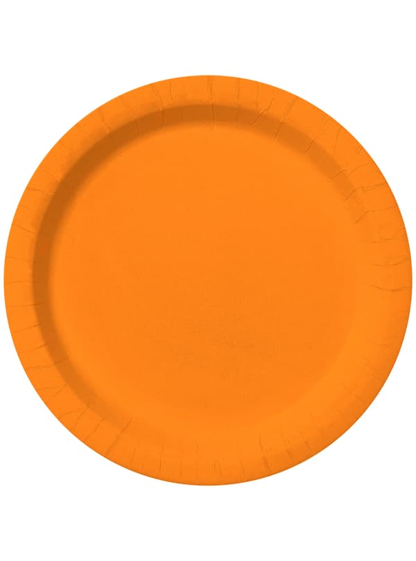 FUNIDELIA 8 Oransje Tallerkner 23cm - Standard farger til dame og mann - 0