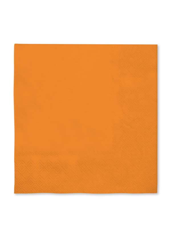 FUNIDELIA 16 orange servietter 33x33cm - Plain Colours til kvinder og mænd - 0