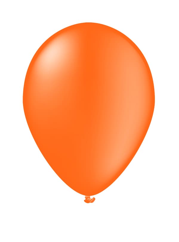 FUNIDELIA 10 orange balloner - Plain Colours til kvinder og mænd - Størrelse: 0