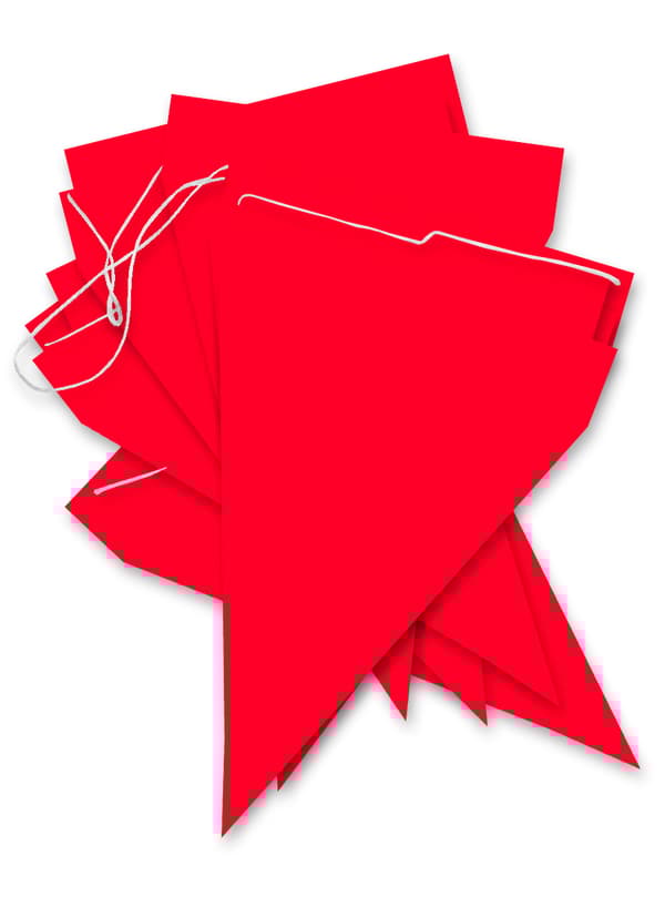 FUNIDELIA 1 Banner Med Røde Flagg - Standard farger til dame og mann - 0