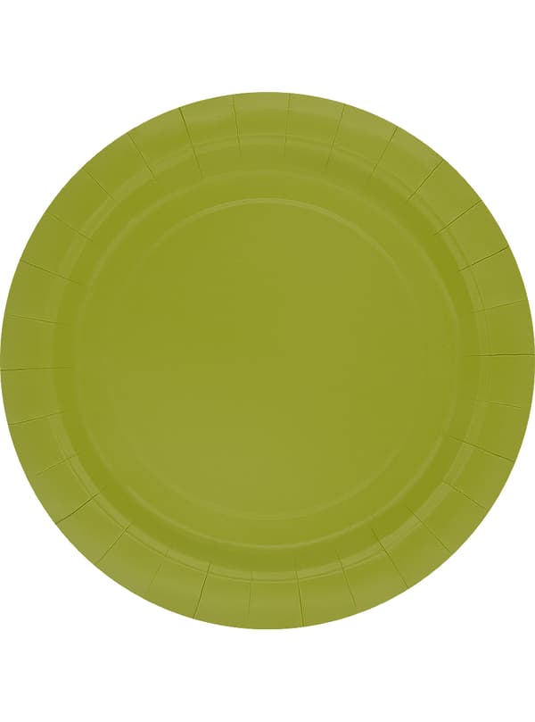 FUNIDELIA 8 Limegrønne Tallerkener 23 cm - Ensfargede til dame og mann - 0