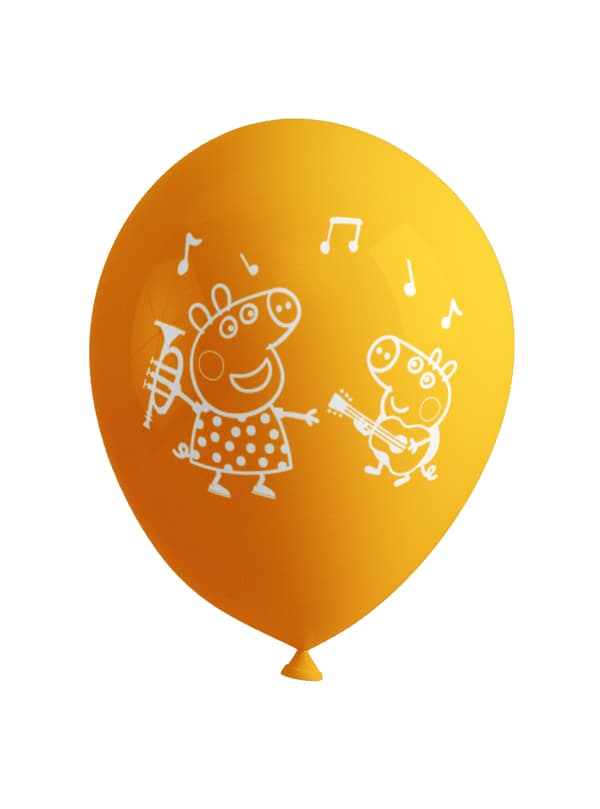 FUNIDELIA 8 ballonger - Peppa Pig för flicka - Storlek: 0 - Rosa