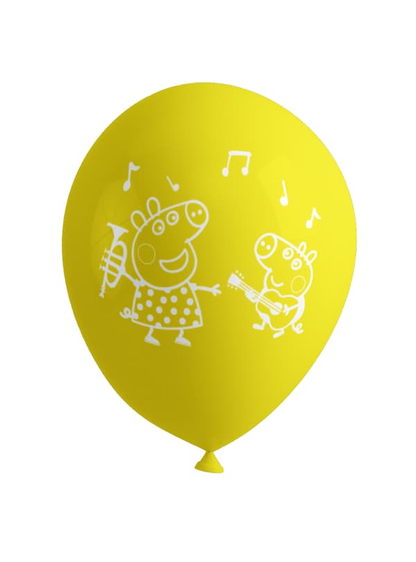 FUNIDELIA 8 ballonger - Peppa Pig för flicka - Storlek: 0 - Rosa