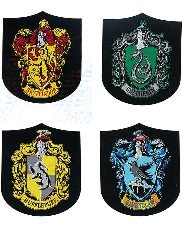 FUNIDELIA Set 4 märken de fyra hemmen Harry Potter för dam och herr - Storlek: 0