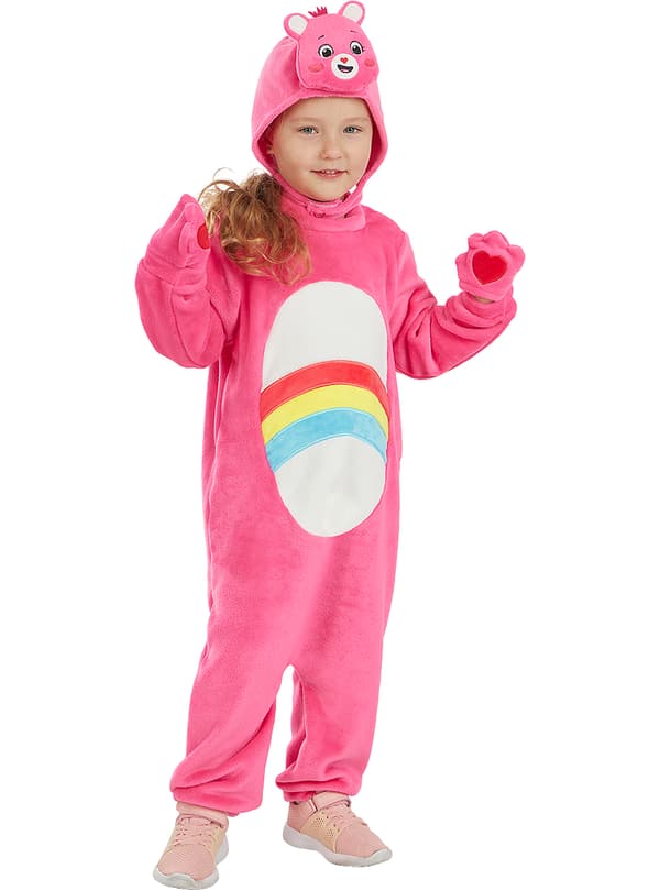 FUNIDELIA GlädjeNalle Makeraddräkt - Krambjörnarna för flicka och pockje - Rosa 3-4 years