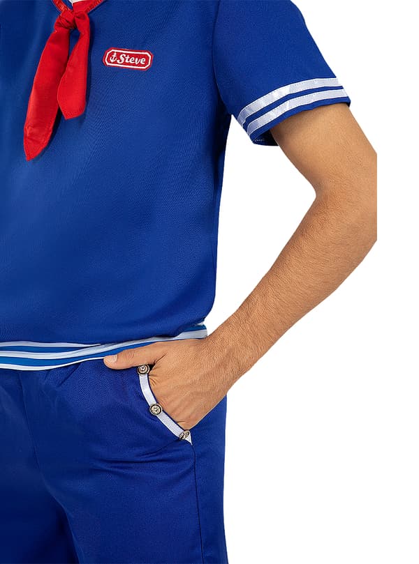 FUNIDELIA Maskeraddräkt Steve Ahoy Stranger Things - Officiell Netflix för herr