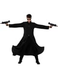 Miniatyrbillede 3 af 6: FUNIDELIA Neo Matrix kostume til mænd - Sort
