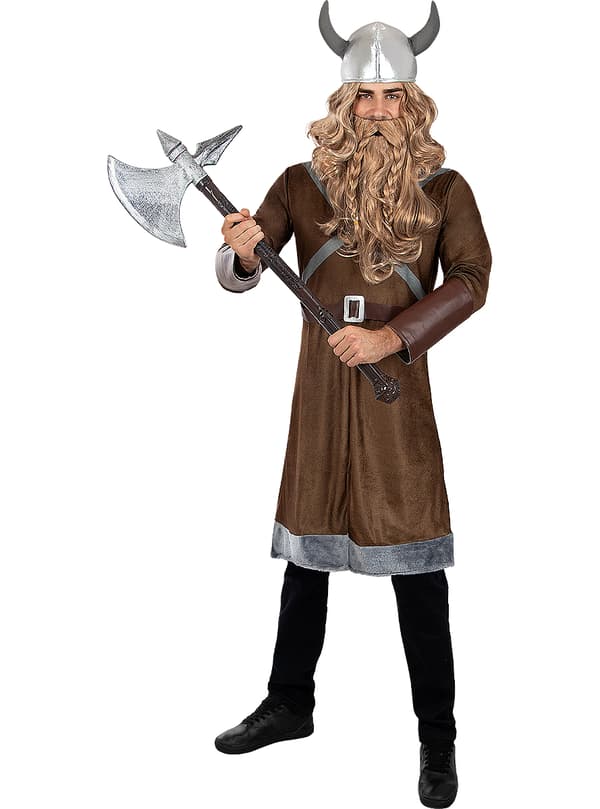 FUNIDELIA Viking kostume til mænd - Brun