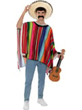 Miniatyrbillede 1 af 7: FUNIDELIA Mexicansk poncho til mænd - Størrelse: 0 - Brun
