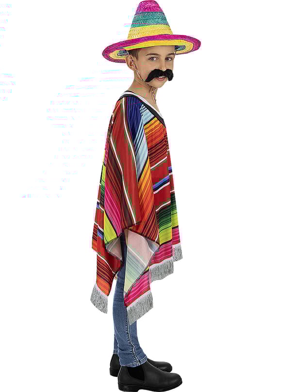 FUNIDELIA Mexicansk poncho til drenge - Størrelse: 0 - Brun