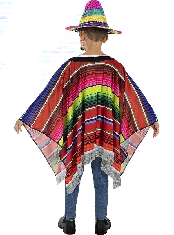 FUNIDELIA Mexicansk poncho til drenge - Størrelse: 0 - Brun