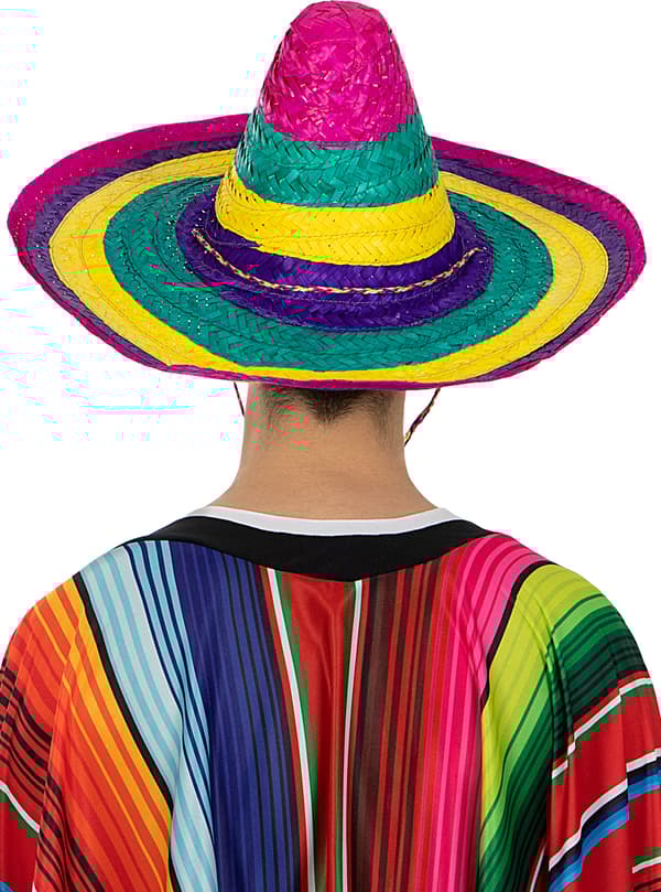 FUNIDELIA Multifarvet mexicansk sombrero til kvinder og mænd - Størrelse: 0