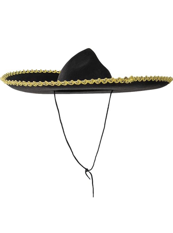 FUNIDELIA Hatt Mariachi för herr - Storlek: 0 - Svart