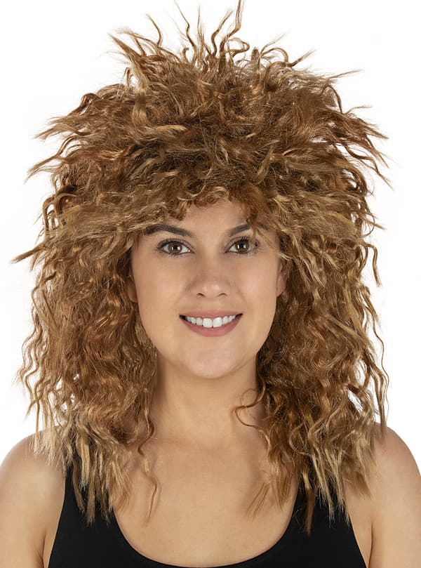FUNIDELIA Tina Turner parykk til dame - Størrelse: 0 - Brun