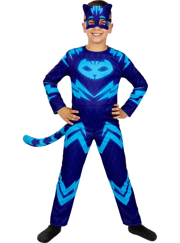 FUNIDELIA Maskeraddräkt Kattpojken och Gecko vändbar - Pyjamashjältarna för pokje