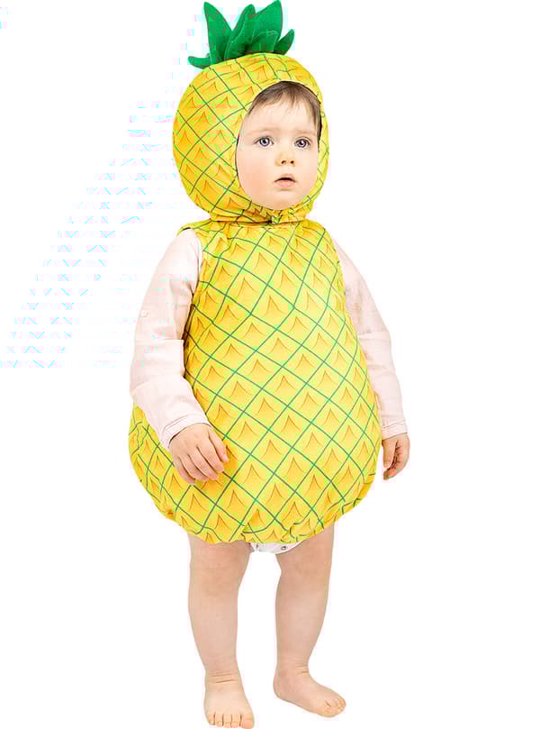 FUNIDELIA Maskeraddräkt Ananas för bebis - Gul