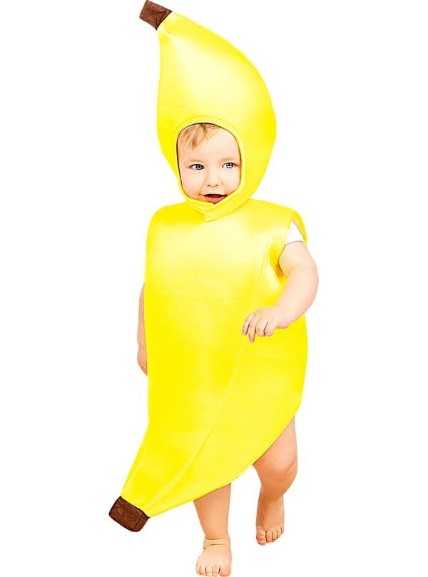 FUNIDELIA Banan Kostume til babyer - Gul 6-12 months