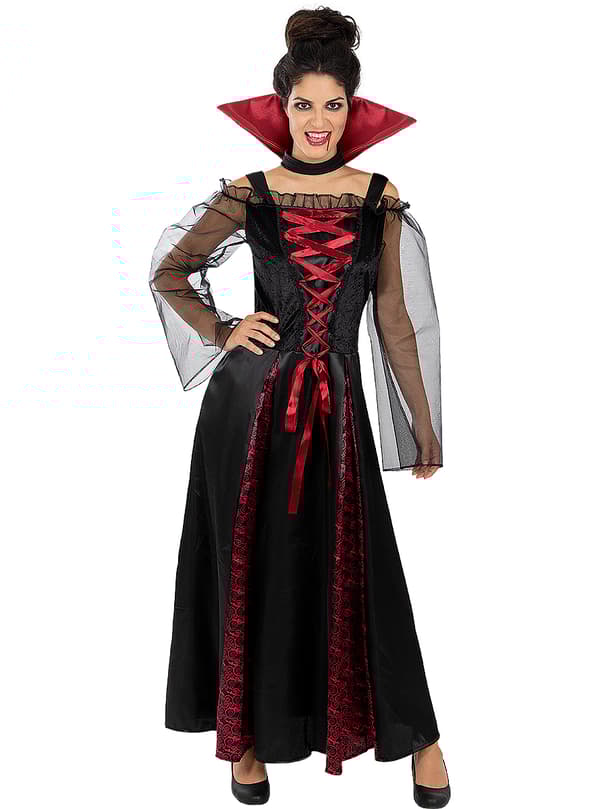 FUNIDELIA Vampyr kostume til kvinder - Sort XL